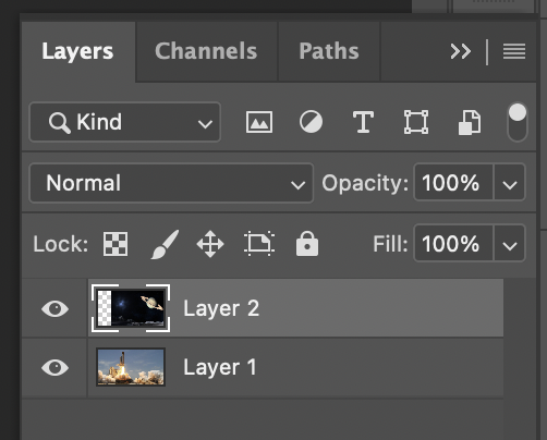 blend two images in photoshop