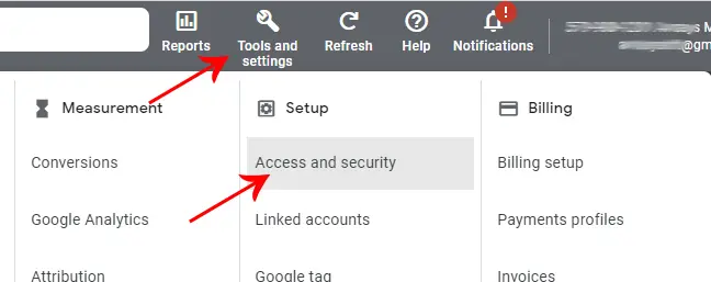google ads account access