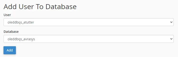 Add user to database