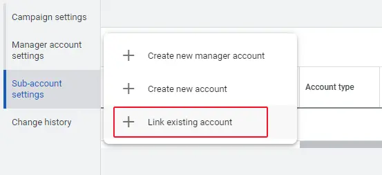 link existing account