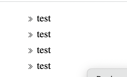 unordered list with bootstrap icons